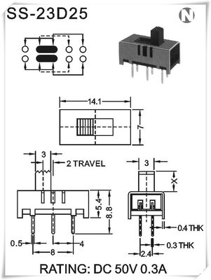 專業級電工開關SS-23D25 麥克風三檔撥動開關在旅游設備中的可靠應用